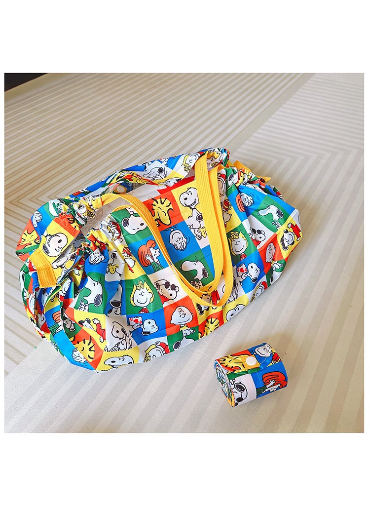 1 x 5 pcs Japanese Accordion Pleated Eco-Friendly Shopping Bag Snoopy