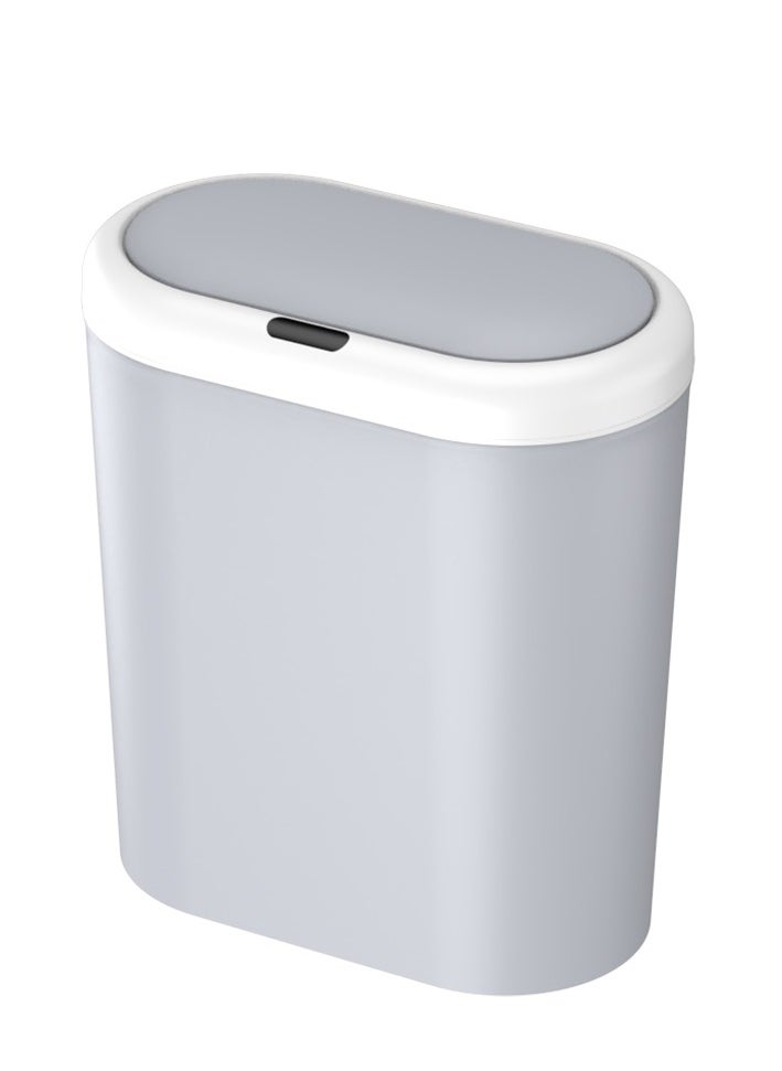 Bathroom Trash Can 15L Waterproof Motion Sensor Small Bathroom Trash Can with Lid Slim Plastic Narrow Bedroom Garbage Can