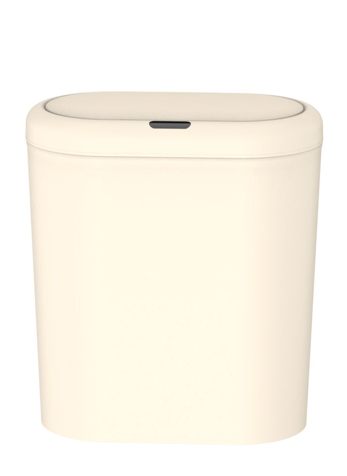 Bathroom Trash Can 15L Waterproof Motion Sensor Small Bathroom Trash Can with Lid Slim Plastic Narrow Bedroom Garbage Can