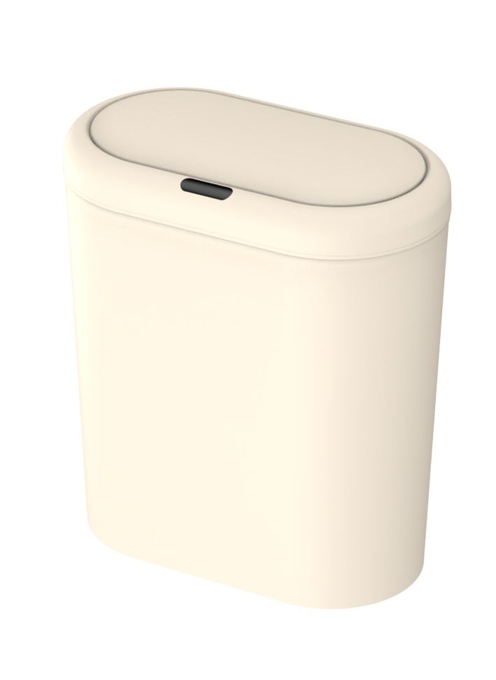 Bathroom Trash Can 15L Waterproof Motion Sensor Small Bathroom Trash Can with Lid Slim Plastic Narrow Bedroom Garbage Can