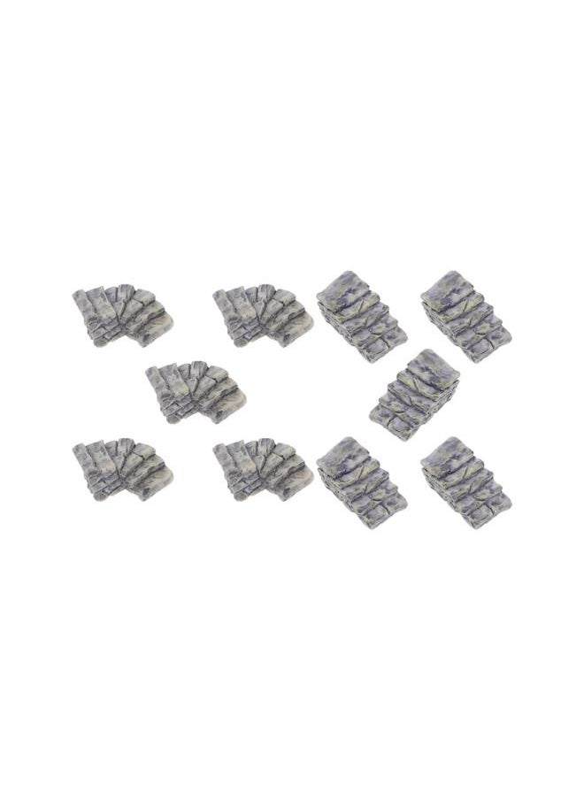 10pcs Miniature Stone Steps Fairy Mini Garden Ornament Cobblestone Stairs Dollhouse Accessory