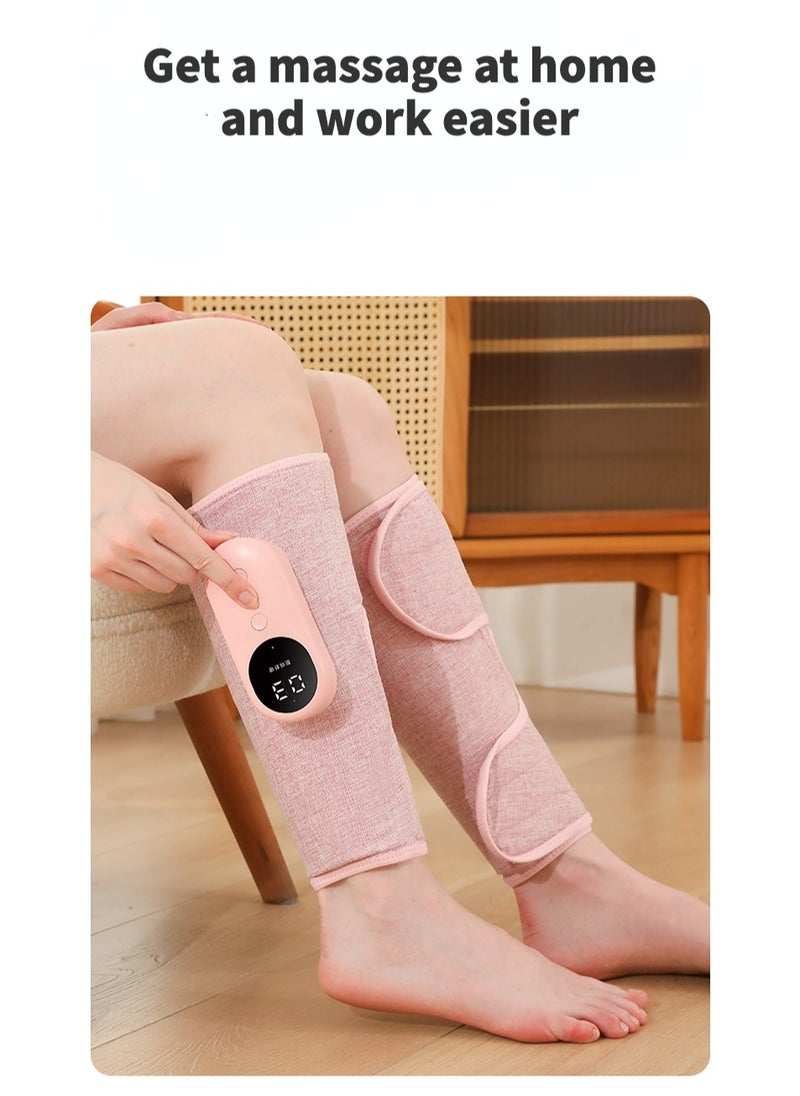 2Pcs Electric Leg Massager Leg Shaping Wireless Air Compression Heating Calf Massager with 3 Modes 3 Intensities Arm Body Circulation Muscle Relaxation Varicose Veins Physiotherapy