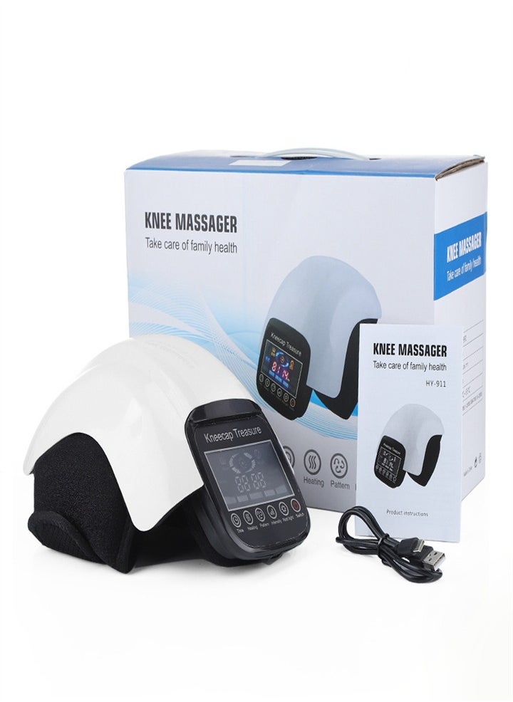 Wireless Knee Massager, Infrared Heating and Vibration Knee Pain Relief for Swollen and Stiff Joints, Stretched Ligaments and Muscle Injuries