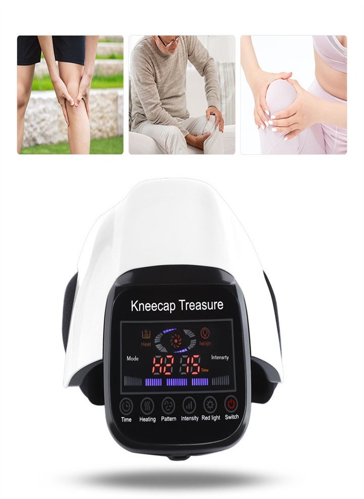 Wireless Knee Massager, Infrared Heating and Vibration Knee Pain Relief for Swollen and Stiff Joints, Stretched Ligaments and Muscle Injuries