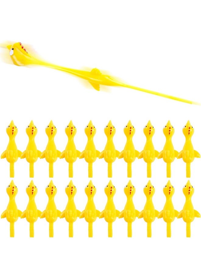 Flying Chicken Slingshot, 21Pcs Flicking Rubber Chickens Slingshot For Kids Birthday Supplies, Birthday Goodie Bag Stuffers, Classroom Treasure Box Carnival Prizes, Stretchy Toys