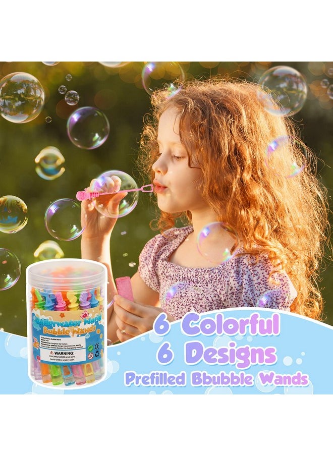 30Pcs Sea Bubbles Wand For Kids, 6 Styles Mini Pastel Bubble Wand For Mermaid Bubble Party Favors Under The Sea Themed Birthday Treats Classroom Prizes Gifts For Boy Girl Summer Outdoor Toys