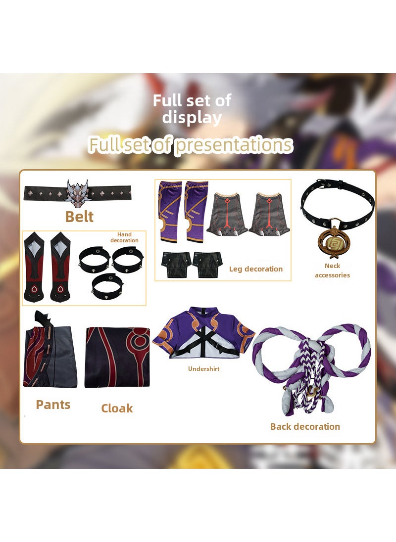 Genshin Impact Arataki Itto Cosplay Costume Set A full set of clothes