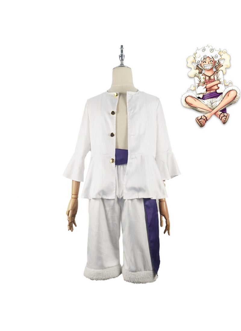 One Piece Luffy Cosplay Costume New Generation Nika luffy clothing [white] complete set [excluding hat]