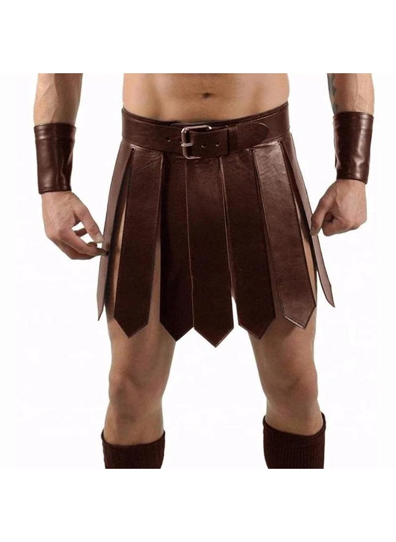 Medieval Roman Gown Cosplay Warrior Costume Dark brown