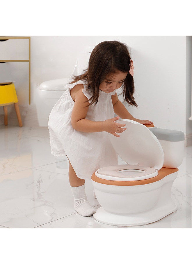 Kids Potty Training Toilet Seat Realistic Potty Training Seat for Toddlers Boys Girls with Soft PU Pad Wipe Storage Music Playing Function