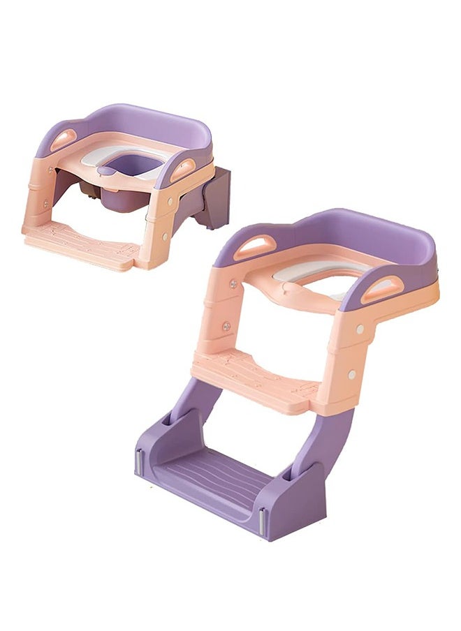 2-In-1 Kids Potty Training Seat With Anti-Slip Step Ladder