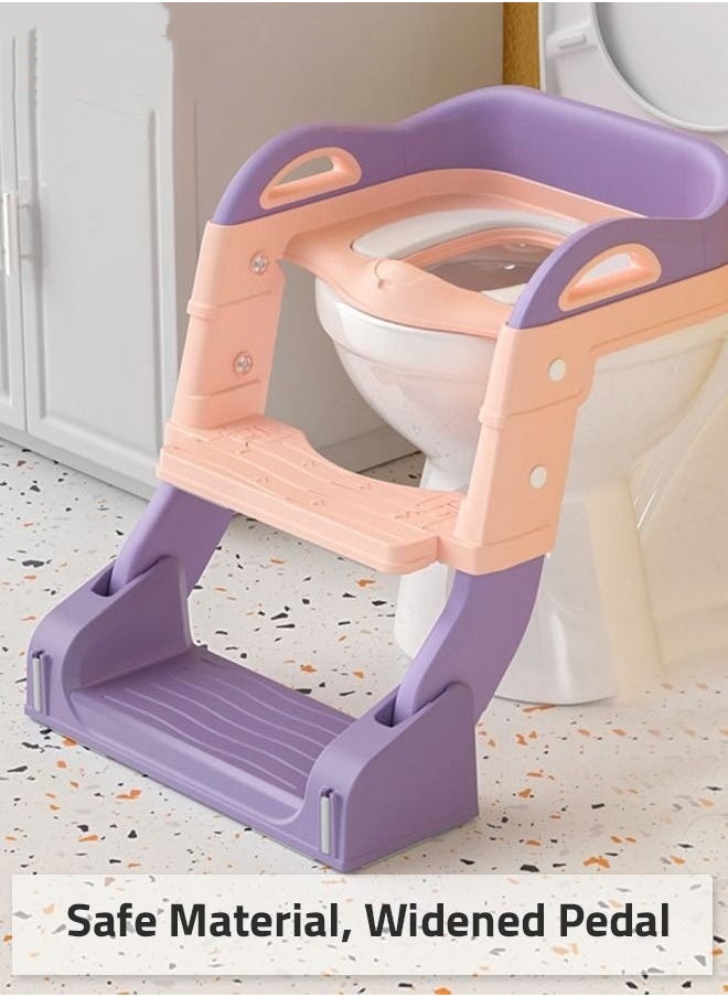 2-In-1 Kids Potty Training Seat With Anti-Slip Step Ladder