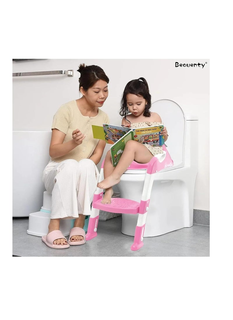 Sturdy Non-Slip Step Stool Ladder Foldable Potty Training Seat for Kids