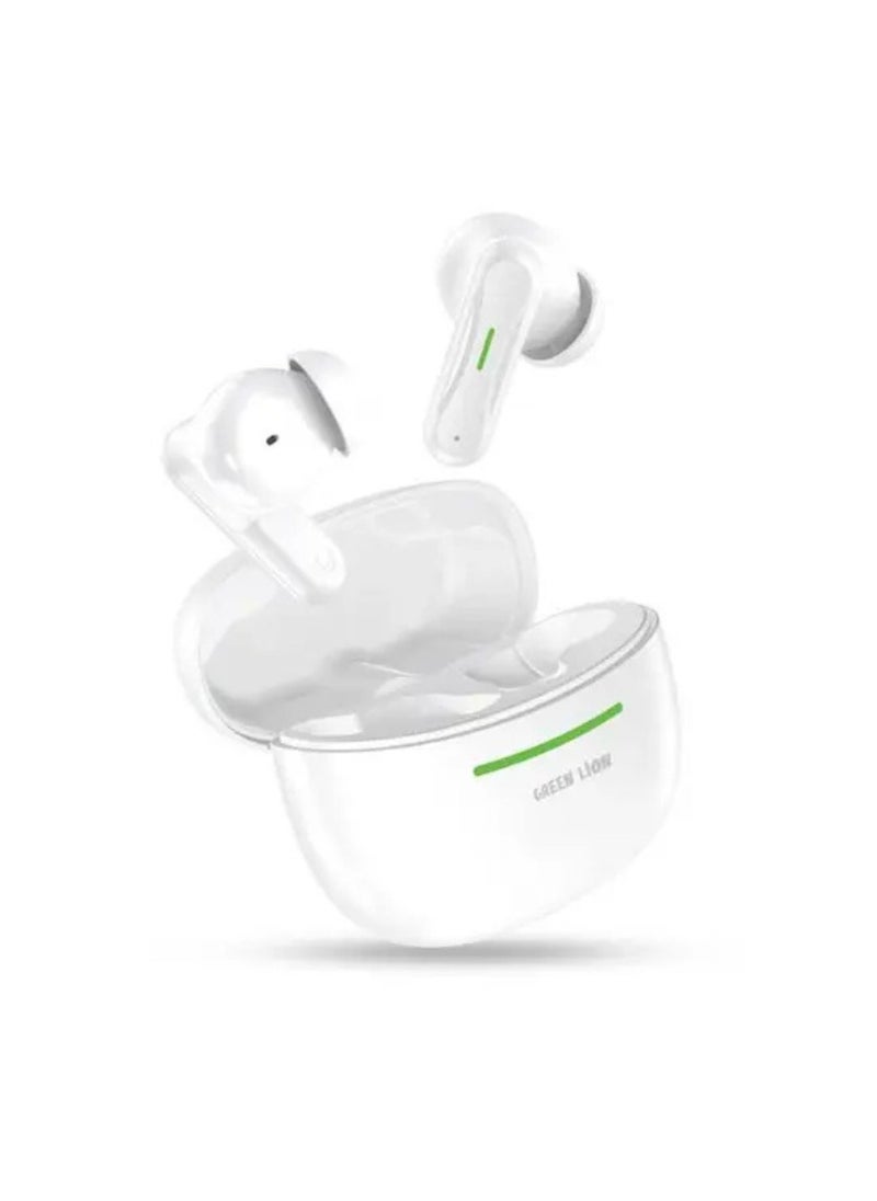 Cairo Wireless Earbuds with ENC & TWS Technology, Hands-Free Calls, Multi-Function Touch, 4 Hours Playing Time, Type-C Charging Port - White