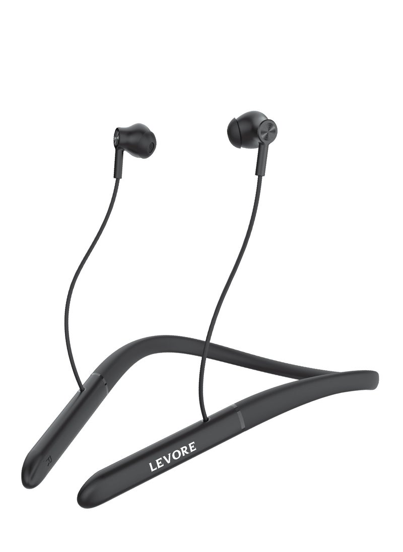 LEVORE Neckband Headset with 40Hrs  Playtime LEB-45 BK