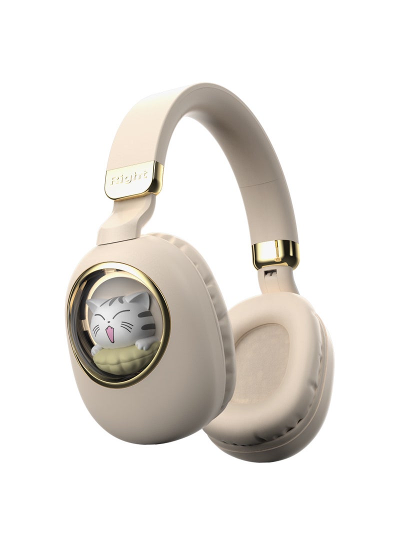 Kids Bluetooth Headphones with Cute Lighting and Foldable Design Gold-plated gold-plated lock