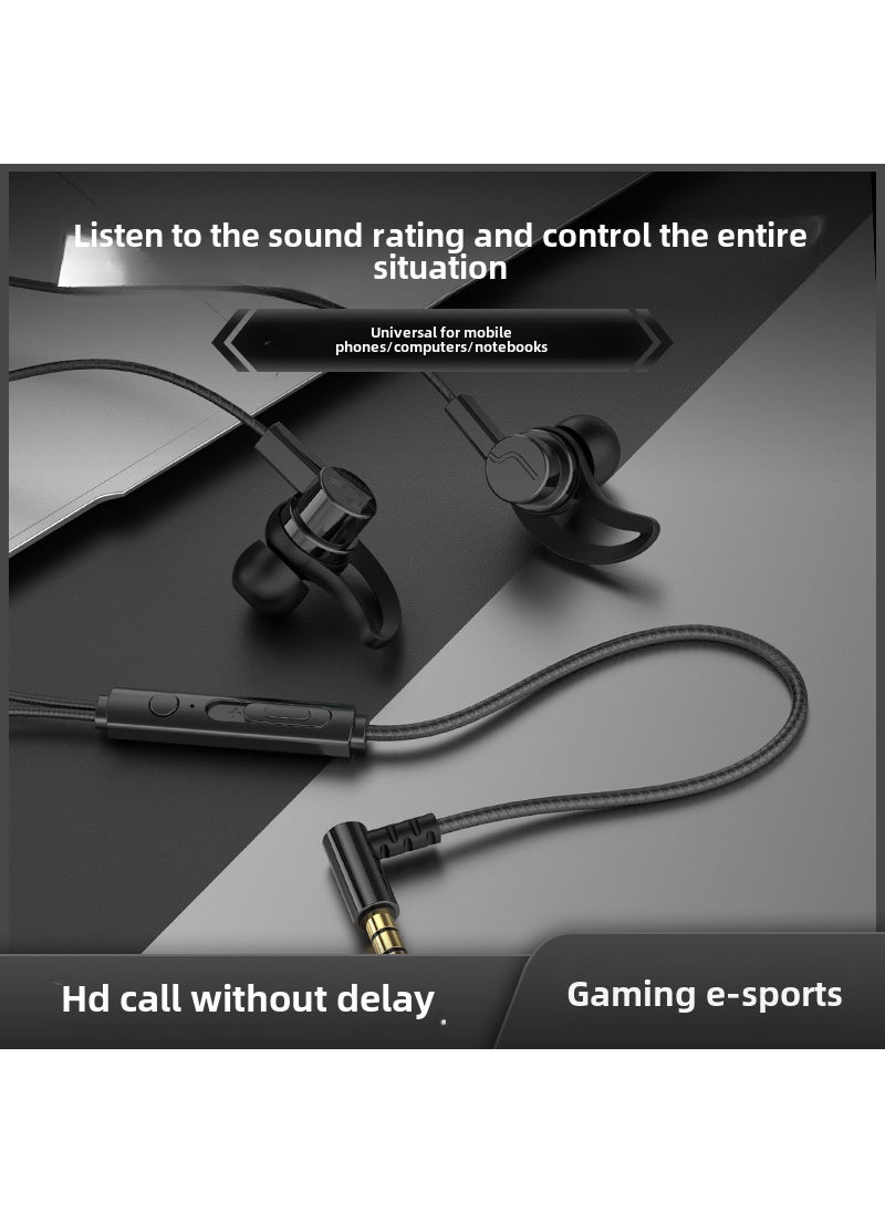 1 x 5 pcs VPB In-Ear Wired Earphones with Mic for Gaming Black 3.5mm