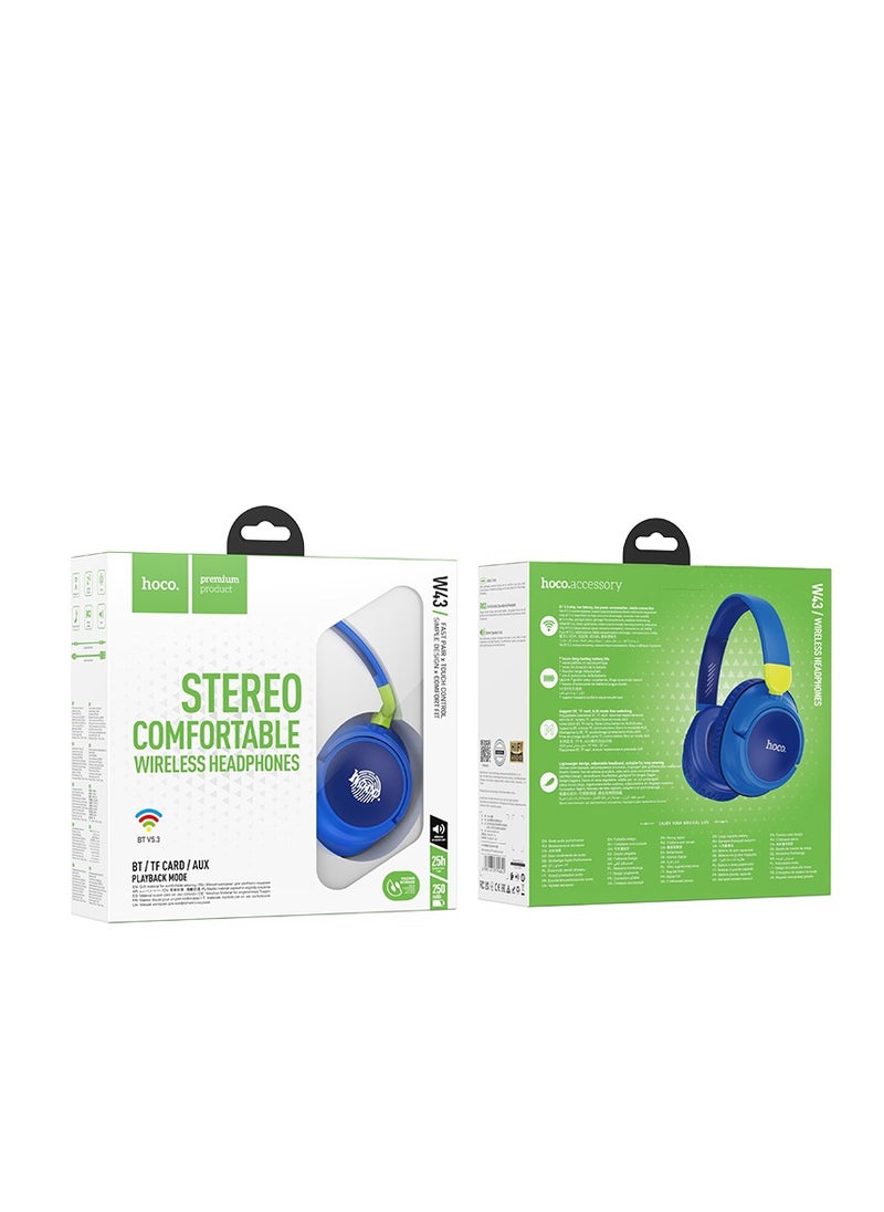 hoco. W43 Adventure Bluetooth Headphones – Bluetooth 5.2, 25-Hour Playback, Multi-Mode Support