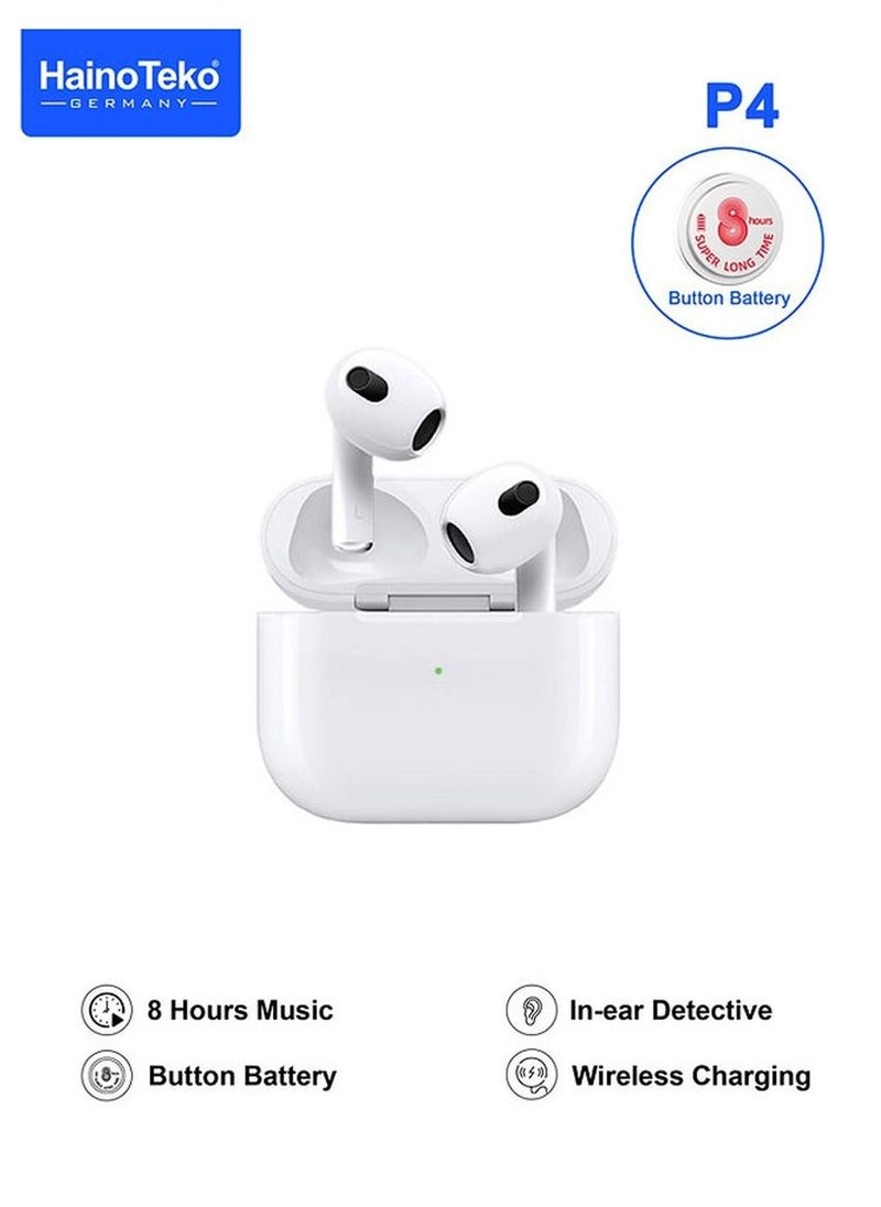 Haino Teko P4 Wireless Bluetooth Earphone With Mic and Touch Control For iPhone 13 Pro