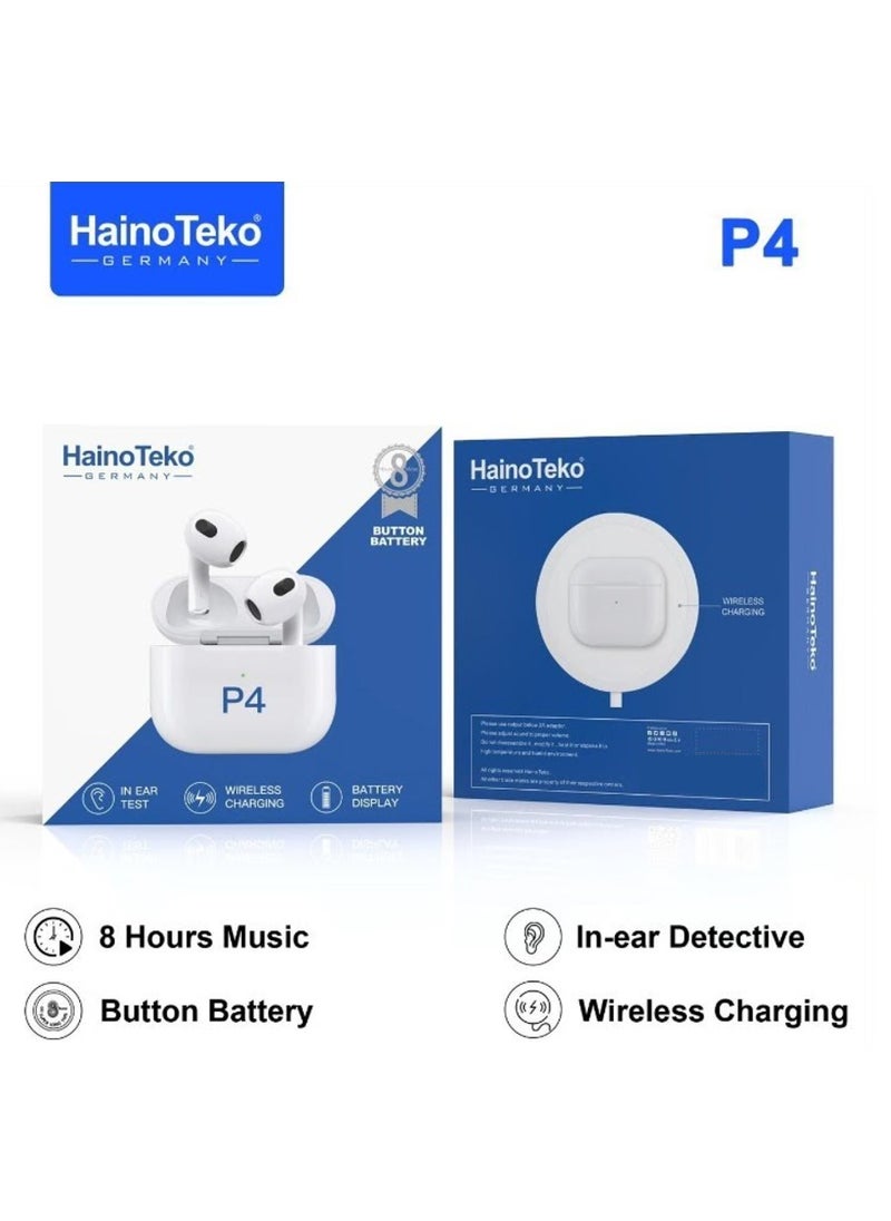 Haino Teko P4 Wireless Bluetooth Earphone With Mic and Touch Control For iPhone 13 Pro