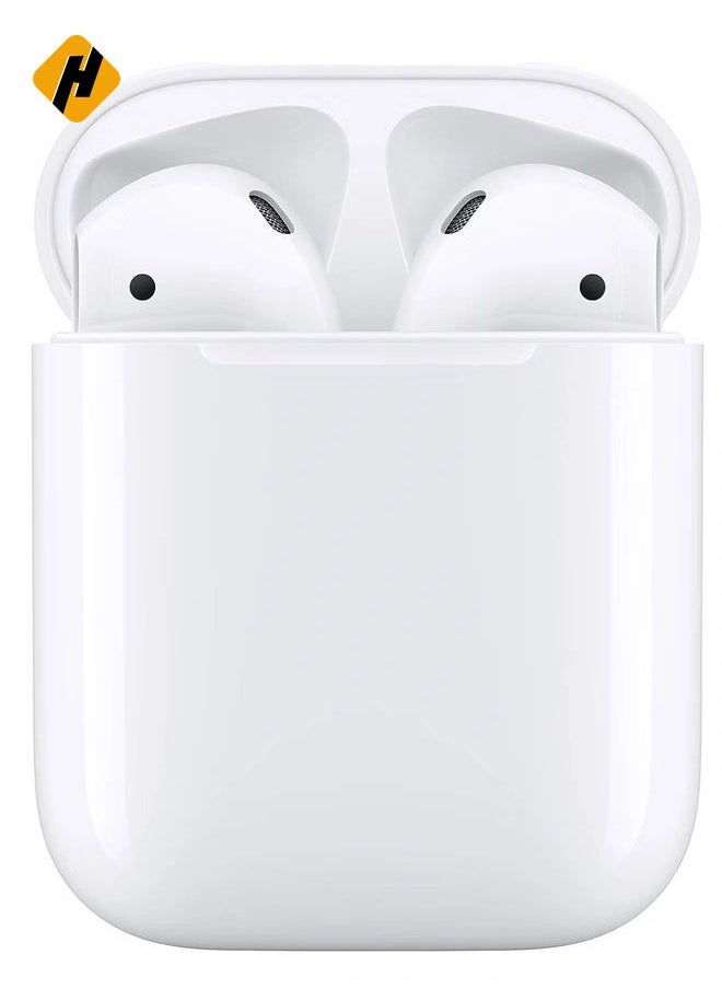 REBENUO True Wireless Bluetooth Earpods Headset with Wireless Charging (White, Version 5.0) - 80 Hours Standby, 400mAh Charging Box