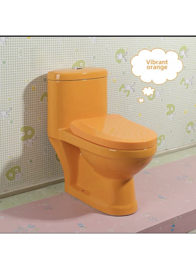 Ceramic Kids Toilet Colorful Potty Trainer A orange toilet