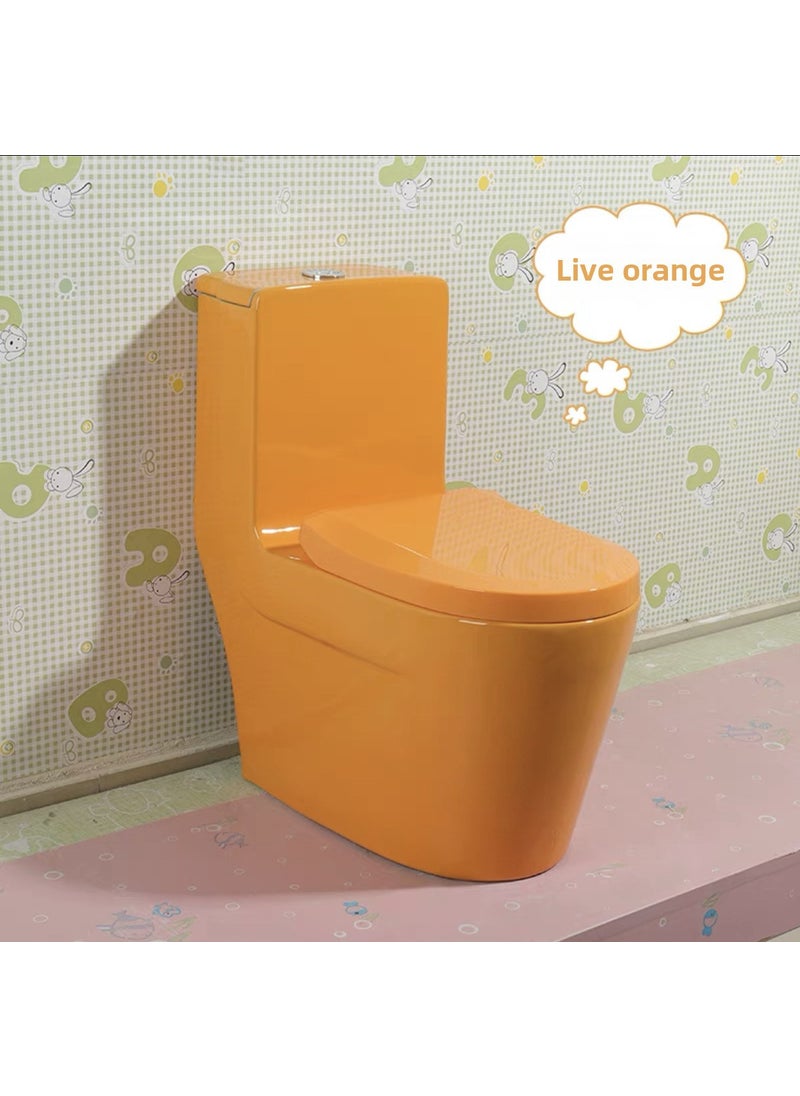 Ceramic Kids Toilet Colorful Potty Trainer B Orange