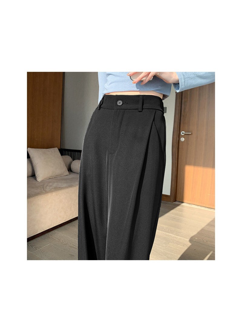 1 x 5 pcs Black High Waist Trousers Slimming Tapered Womens Black