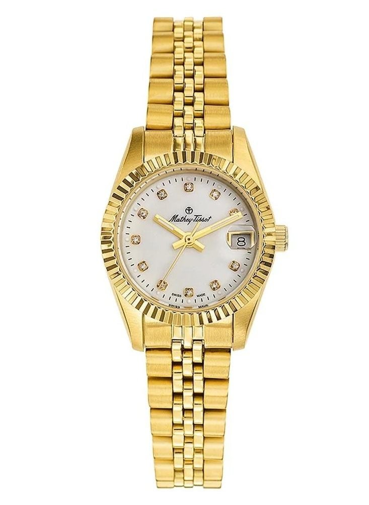 Mathey-Tissot Mathey III Quartz Crystal White Dial Ladies Watch D810PI