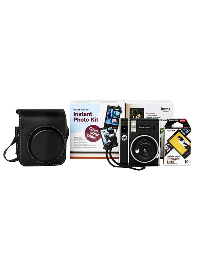 Instax mini 40 Instant Photo Kit (Black)