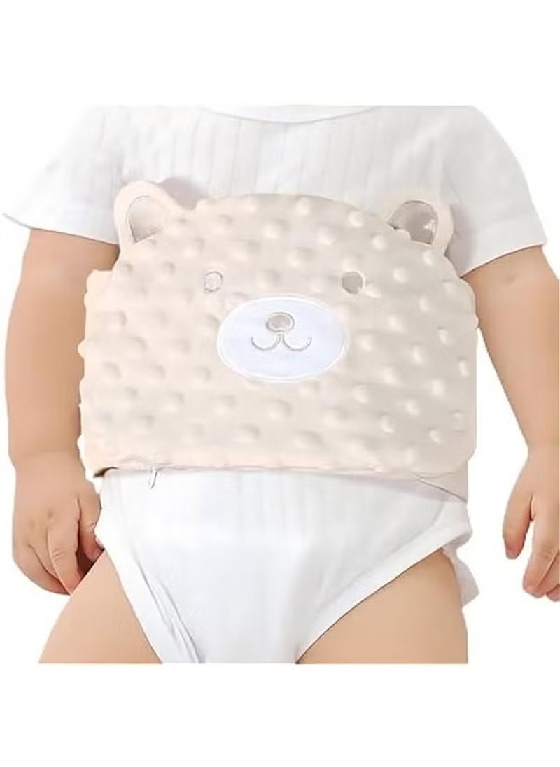 Baby Colic and Gas Relief - Cassia Seed Heated Tummy Wrap,Baby Heating Pad Swaddle Belt Relieves and Soothes Gas,Bloating and Upset Stomach (Beige)