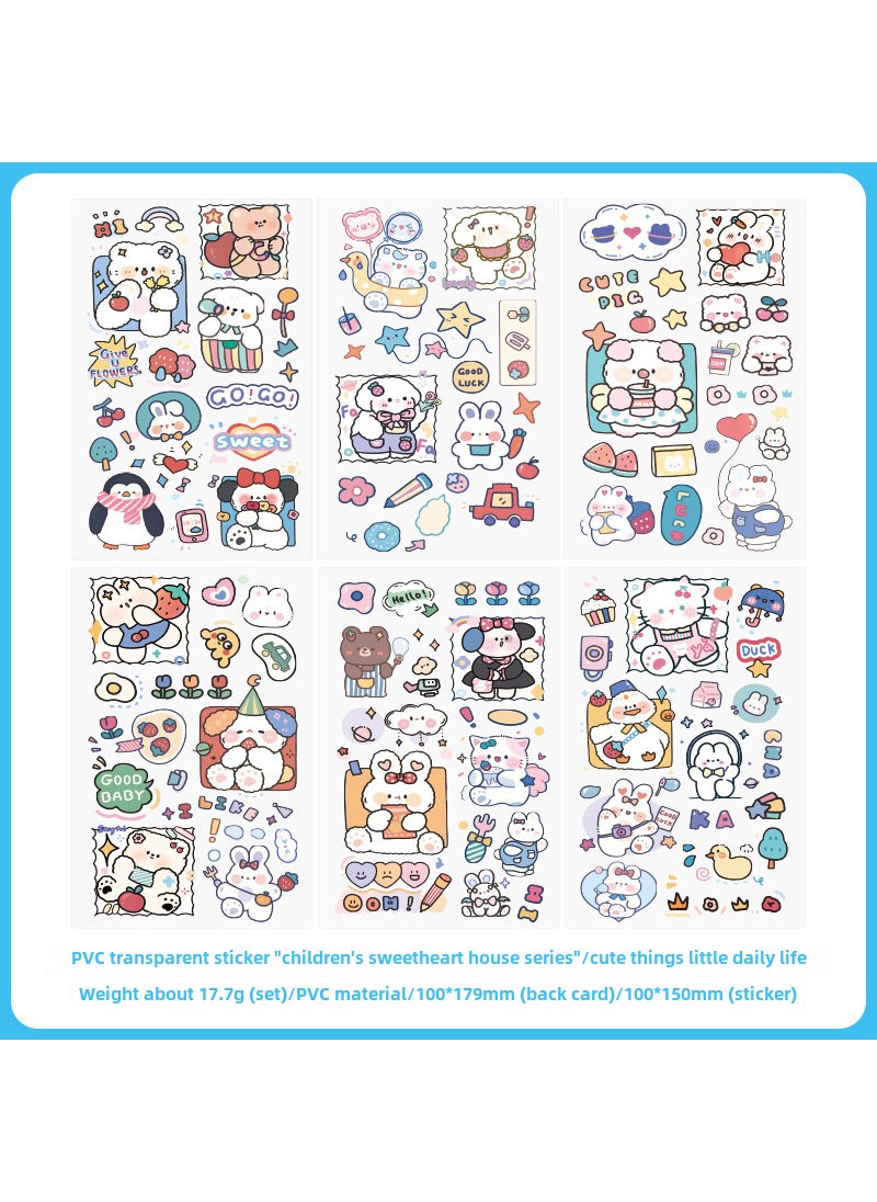 1 x 5 pcs 40 Cute Cartoon PVC Stickers Waterproof DIY 16 cute little daily