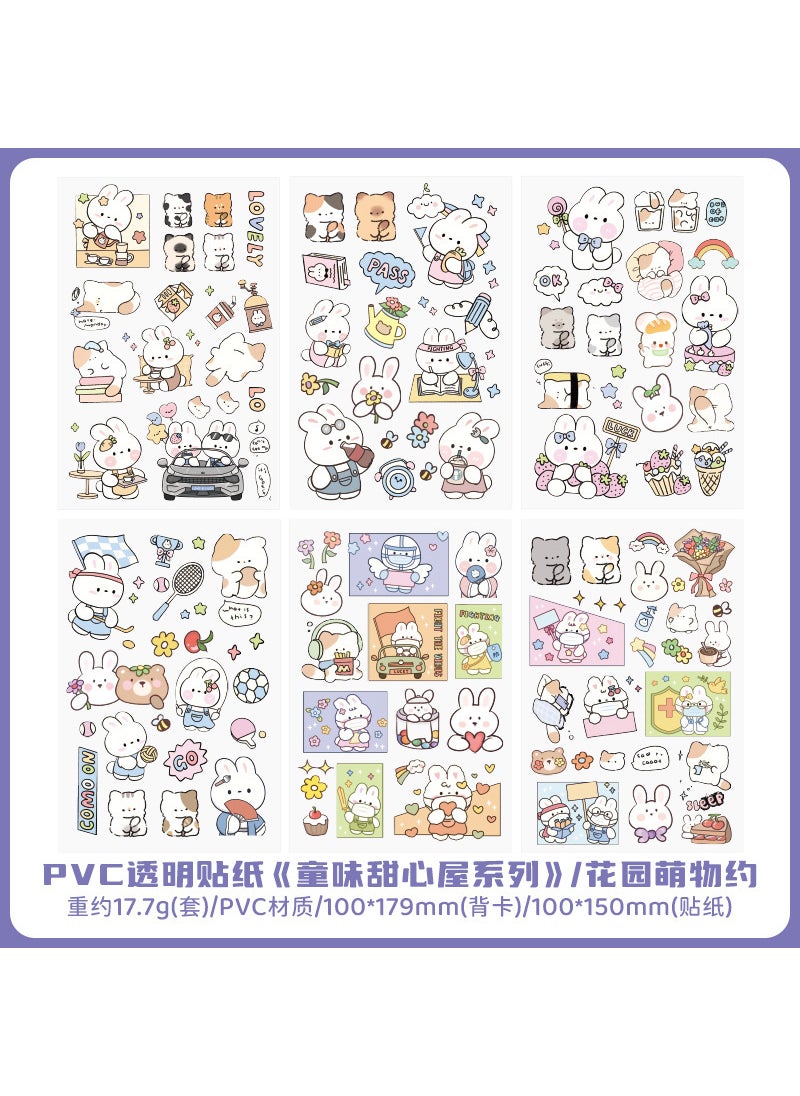 1 x 5 pcs 40 Cute Cartoon PVC Stickers Waterproof DIY 02 Garden Moe About