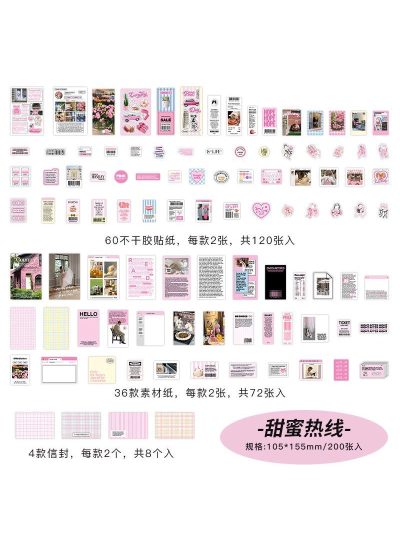 1 x 5 pcs Infeel.Me Romantic Diary Sticker Set Sweet hotline