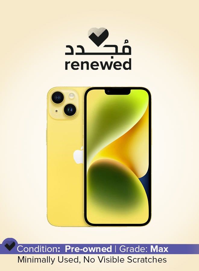 Renewed - iPhone 14 Plus 128GB Yellow 5G With FaceTime