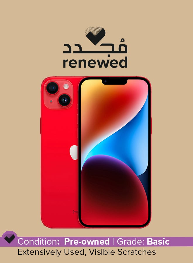 Renewed - iPhone 14 Plus 128GB Red 5G With FaceTime