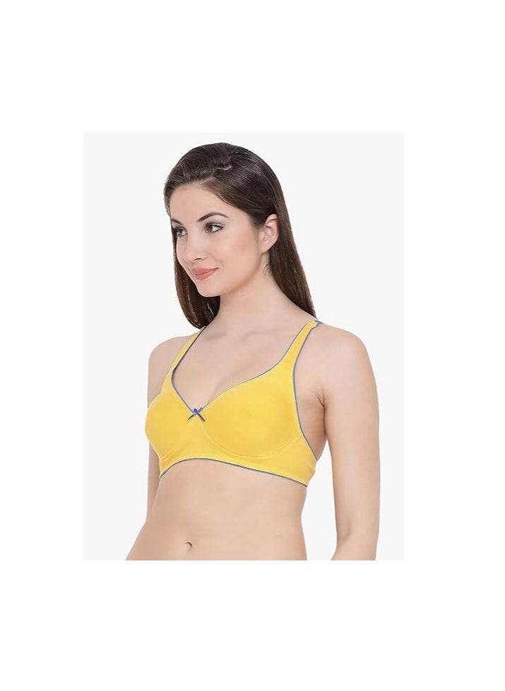 Clovia Women's Cotton Non Padded Wire Free Half Cup Full-Coverage Bra