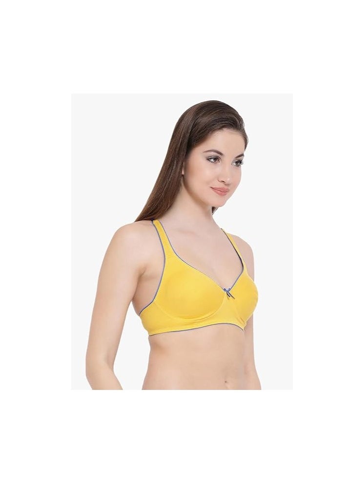 Clovia Women's Cotton Non Padded Wire Free Half Cup Full-Coverage Bra
