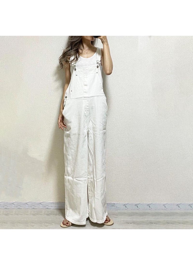 Summer 2024 Backless Slim-Fit Jumpsuit for Women White