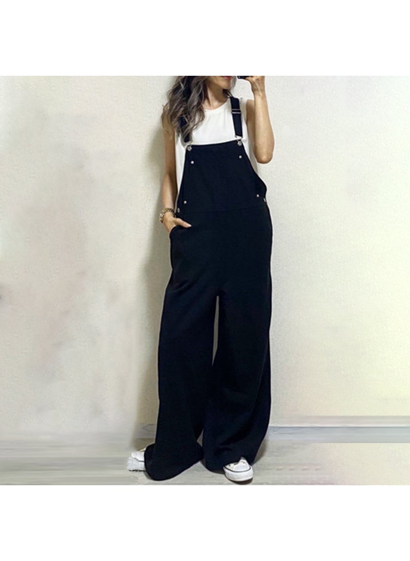 Summer 2024 Backless Slim-Fit Jumpsuit for Women Black