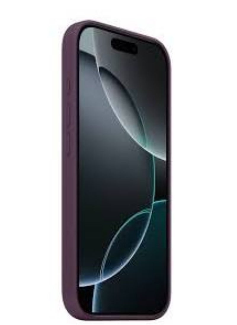 Iphone 16 pro silicon case with megsafe - plum