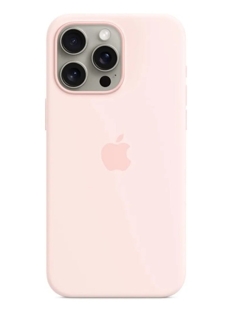 Apple iPhone 15 Pro Max Silicone Case with MagSafe - Light Pink