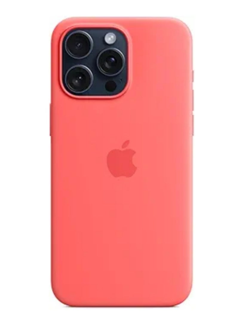 Apple iPhone 15 Pro Max Silicone Case with MagSafe - Guava ​​​​​​​