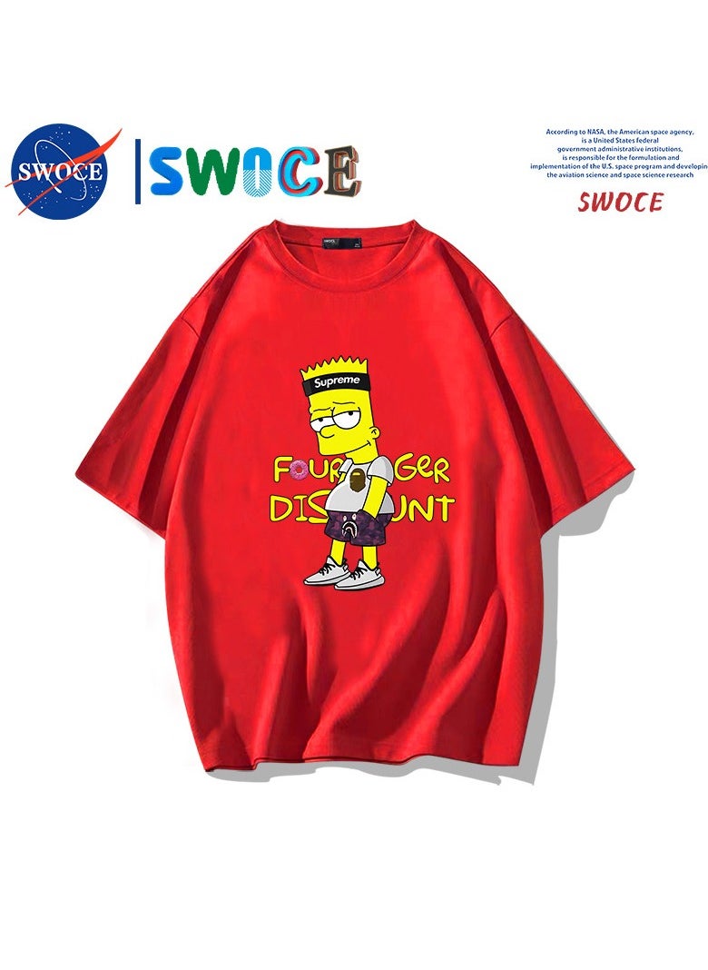 New Fashion Cartoon Anime SWOCE Cotton T-shirt