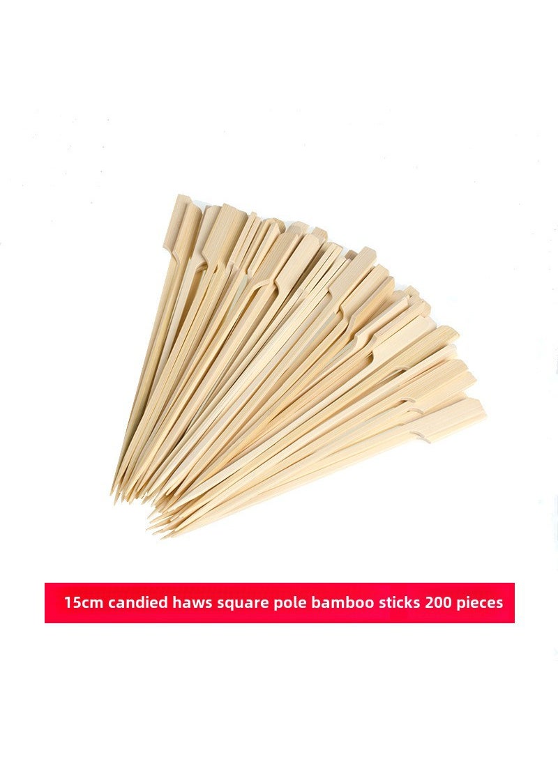 1 x 5 pcs Mini Candied Hawthorn Bamboo Sticks 15cm iron string (200 pieces)