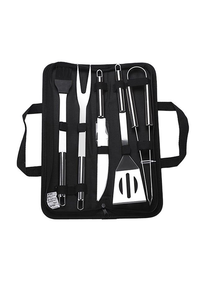 Cooking Food Grill Tool Set With Storage Case Silver/Black