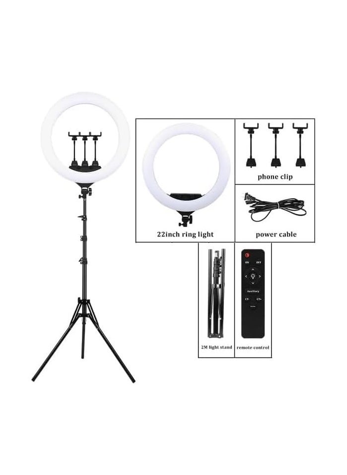 LED Ring Light, 14 Inch Soft Ring Light for Smartphones, Camera, YouTube TikTok Videos with Tripod & 3 phone Holders