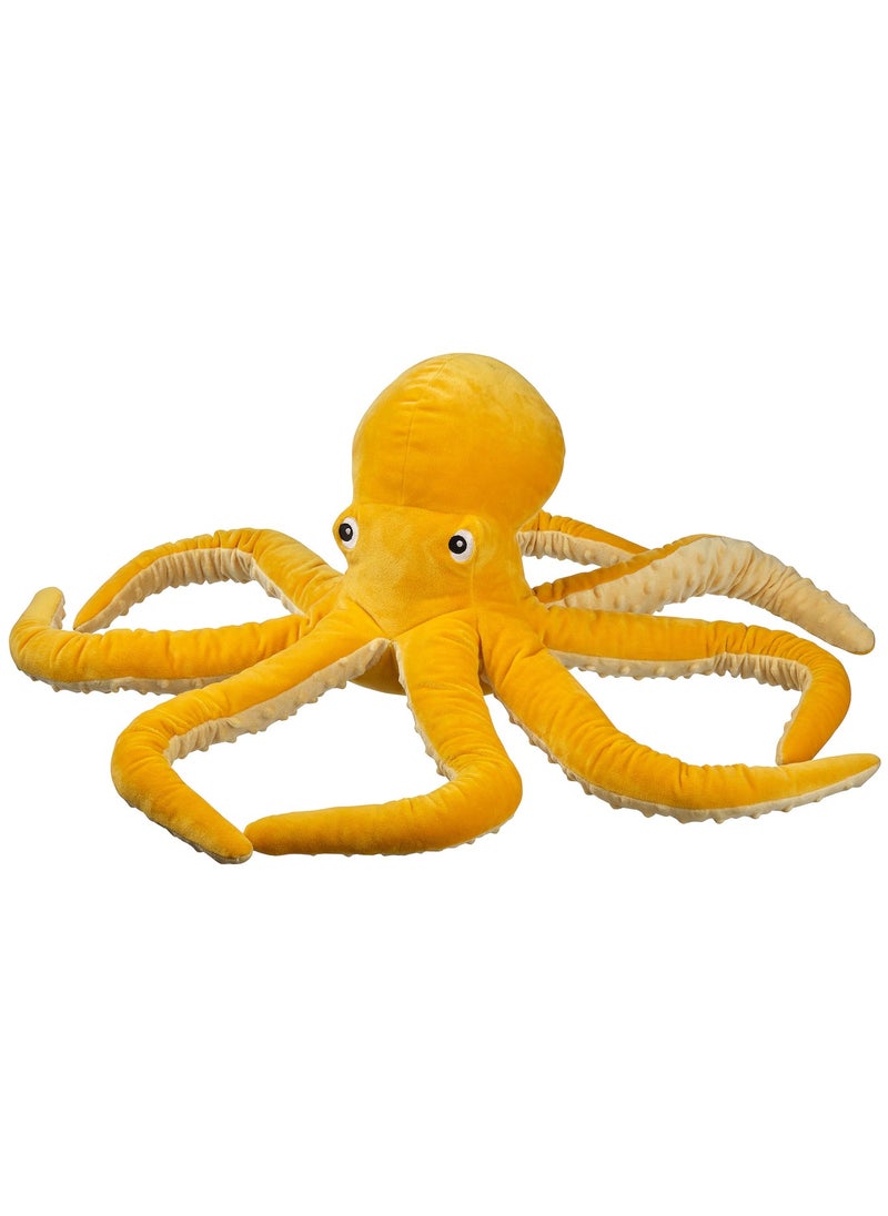 Soft toy, octopus/yellow, 50 cm