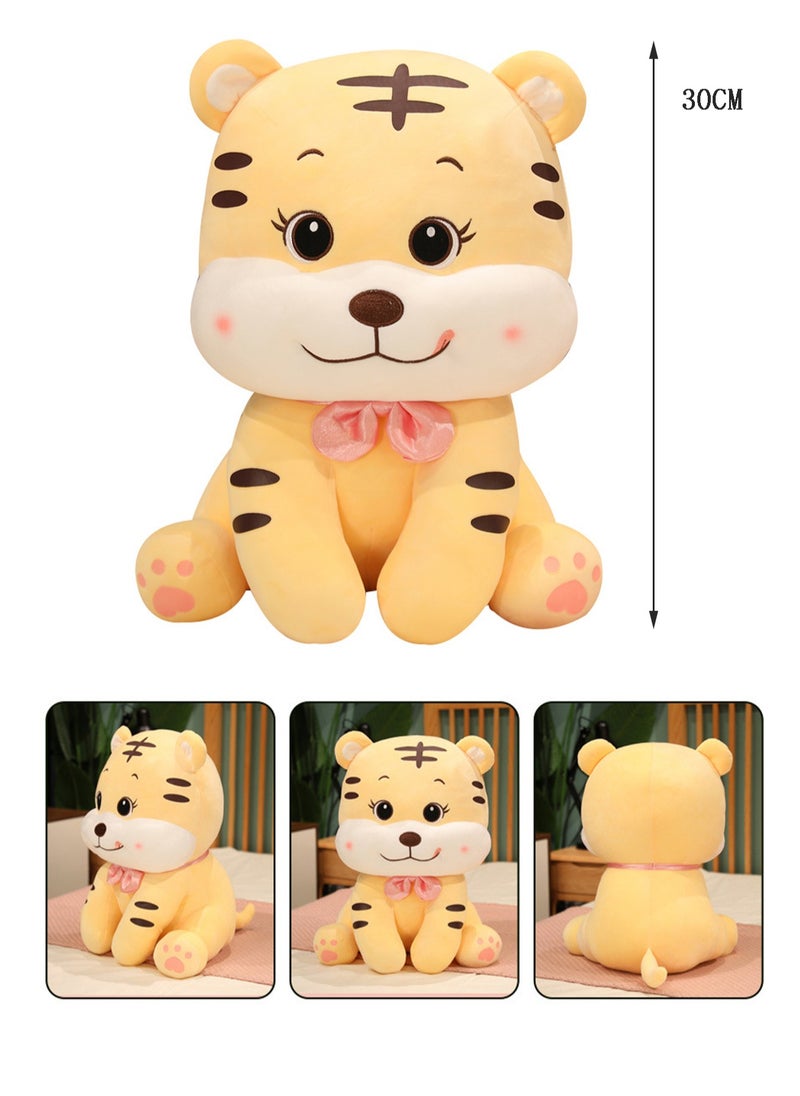 30 CM Cute Cartoon Tiger Plush Toy Soft Stuffed Animal Doll For Girls And Boys All Ages Gift