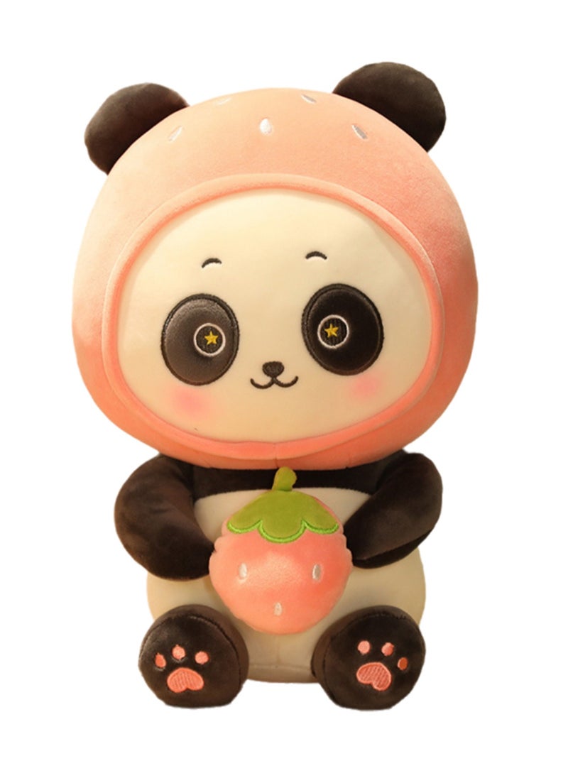 35 CM Cute Panda Plush Toy Soft Stuffed Cartoon Animal Doll For Girls And Boys All Ages Gift（Pink）